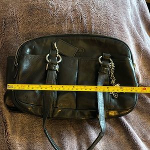 Black leather Coach handbag previously listed as $150